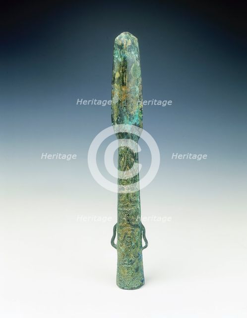 Bronze spearhead, Western Zhou-early Eastern Zhou dynasty, China, 8th century BC. Creator: Unknown.