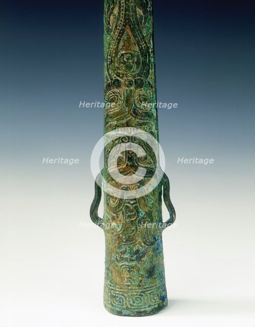 Bronze spearhead, Western Zhou-early Eastern Zhou dynasty, China, 8th century BC. Creator: Unknown.