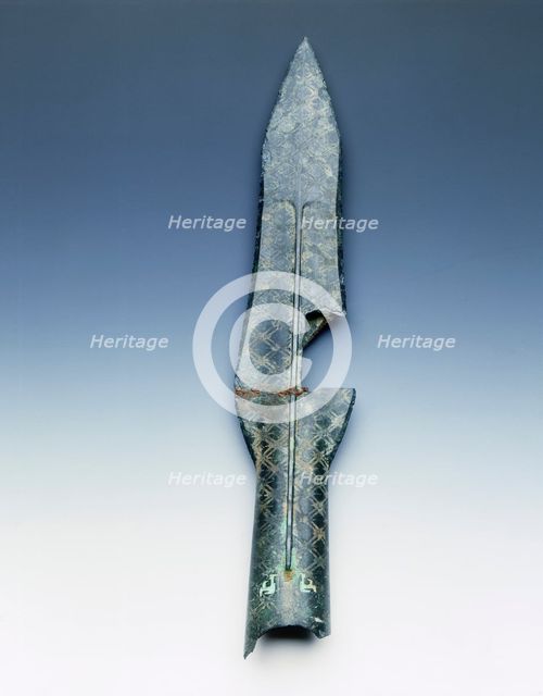 Bronze spearhead, Eastern Zhou dynasty, China, 5th century BC. Creator: Unknown.