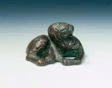 Bronze tiger weight with silver inlays, Western Han dynasty, China, 2nd century BC. Creator: Unknown