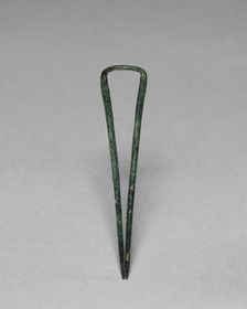 Bronze Topknot Pin, 918-1392. Creator: Unknown