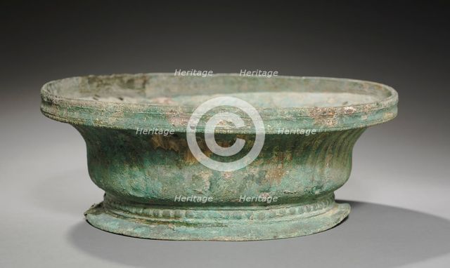 Bronze Volute Krater Base, late 6th Century BC. Creator: Unknown.