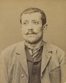 Brosselin. Jean-Baptiste. 32 ans, né le 10/1/62 à Aulay (Côte d'Or). Menuisier. Anarchiste..., 1894. Creator: Alphonse Bertillon