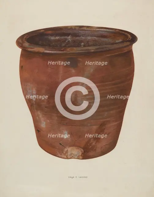 Brown Crock, 1935/1942. Creator: John Tarantino.