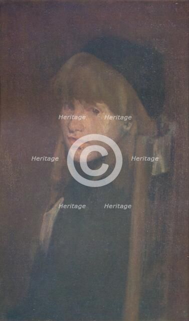 'Brown and Gold, Lillie In Our Alley', 1896 (1904). Artist: James Abbott McNeill Whistler.