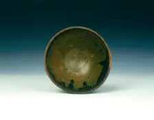 Brown and green glazed tea bowl, Southern Song dynasty, China, 1127-1279. Creator: Unknown