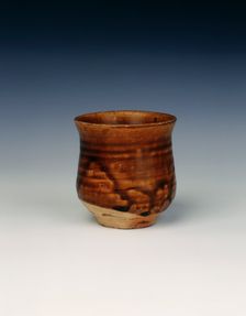 Brown glazed cup, Vietnam, 14th-early 15th century. Creator: Unknown