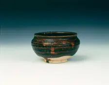 Brown glazed globular stoneware jar, Southern Song or early Yuan dynasty, China, 13th century. Creator: Unknown