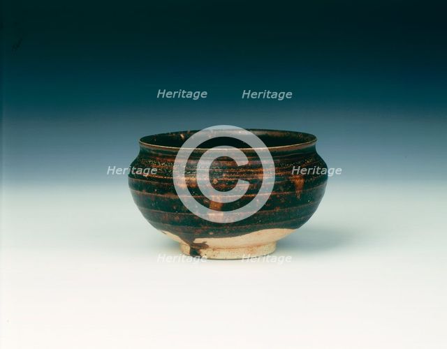 Brown glazed globular stoneware jar, Southern Song or early Yuan dynasty, China, 13th century. Artist: Unknown