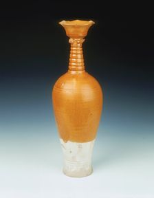 Brown glazed phoenix-headed vase, Liao Dynasty, China, 10th-early 11th century. Creator: Unknown