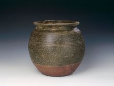 Brown Si Satchanalai jar of Chalian type, Thailand, 15th century. Creator: Unknown