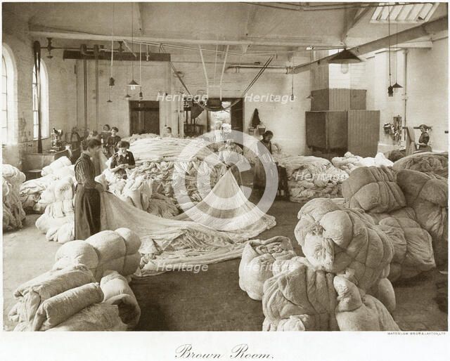 Brown Room, Thomas Adams Lace Factory, Stoney Street, Nottingham, Nottinghamshire, 1914. Artist: Waterlow Bros & Layton Ltd