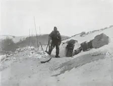 Browning at the Igloo Door 1912, (1913). Artist: G Murray Levick