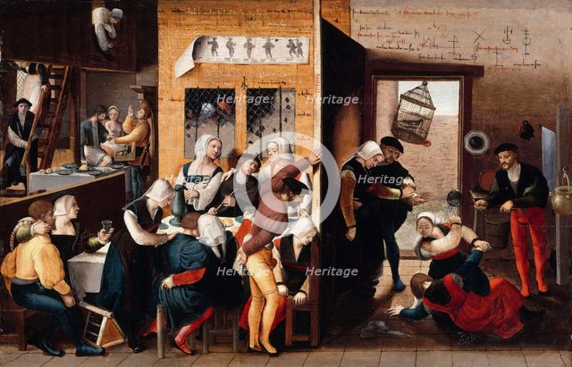 Brothel scene, 1537. Artist: Brunswick Monogrammist (active First Half of 16 cen.)