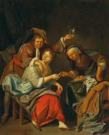 Brothel scene. Creator: Toorenvliet, Jacob (ca 1635-1719)