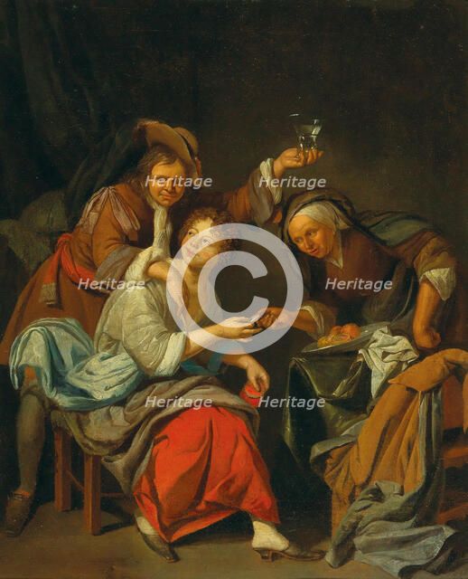 Brothel scene. Creator: Toorenvliet, Jacob (ca 1635-1719).