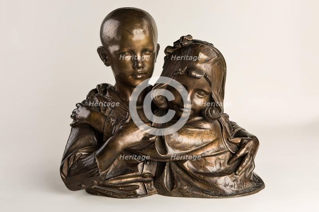 Brother and Sister, 1898. Creator: Julien Dillens.