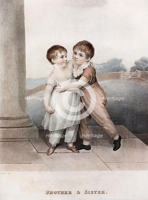 'Brother and Sister', late 18th-early 19th century, (1913).Artist: Adam Buck