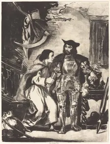 Brother Martin with Goetz, 1836. Creator: Eugene Delacroix