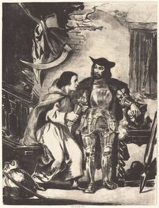 Brother Martin with Goetz, 1836. Creator: Eugene Delacroix