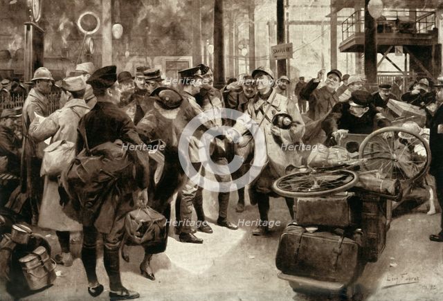 'Brothers in Arms: A "Poilu" Greets British Soldiers', 1916. Creator: Unknown.