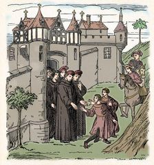 Brothers Polo set out from Constantinople with, Marco for China (c1300), 1912)