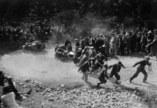 Brough Superior and sidecar of W Allan competing in the MCC Edinburgh Trial, 1930. Artist: Bill Brunell