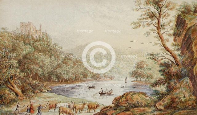 Brougham Castle, Westmoreland, c1850. Creator: George Baxter.