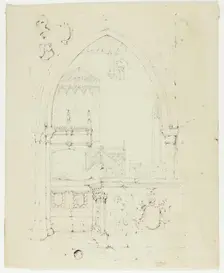 Broughton Church, 1830/40. Creator: Unknown