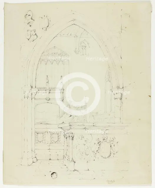 Broughton Church, 1830/40. Creator: Unknown.