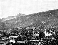 Broussa, in Asia Minor, the ancient Turkish capital: bird’s-eye view of Broussa, 1890. Creator: Unknown