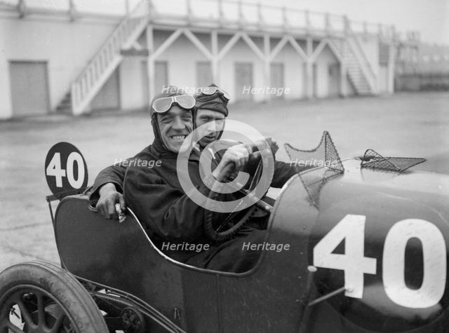BS Marshall in his Aston Martin at the JCC 200 Mile Race, Brooklands, Surrey, 1921. Artist: Bill Brunell.