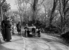 BSA 3-wheeler of BRS Leake competing in the MCC Lands End Trial, 1936. Artist: Bill Brunell