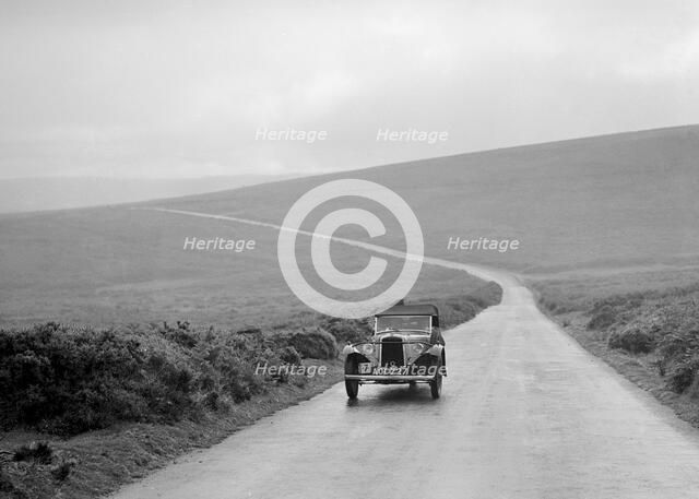 BSA 3 wheeler of EF Cope, winner of a premier award at the MCC Torquay Rally, July 1937. Artist: Bill Brunell.