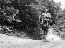BSA motorbike competing in the Motocross des Nations, 1952