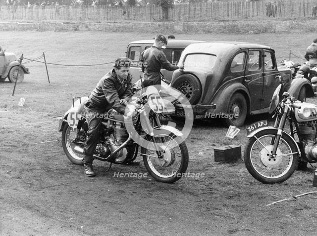 BSA motorbike, Crystal Palace, Sydenham, 1956. Artist: Unknown