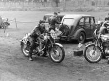 BSA motorbike, Crystal Palace, Sydenham, 1956