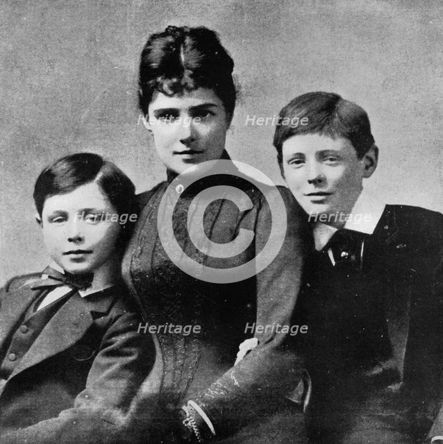 'But at least happiness could be found at home with mother and brother John', 1889, (1945). Artist: Unknown.