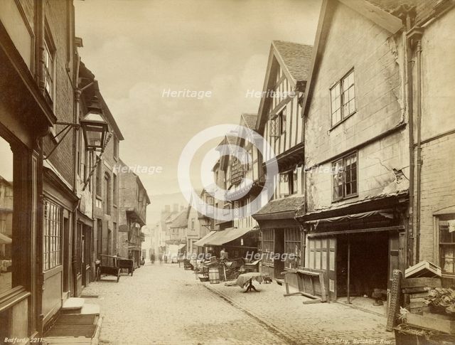 Butcher Row, medieval street in Coventry, Warwickshire, c1880. Artist: Francis Bedford.