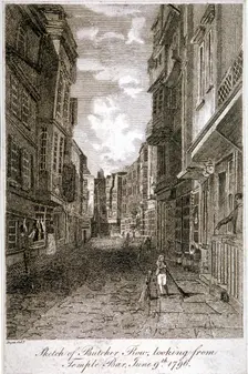 Butcher Row, Westminster, London, 1796. Artist: Edward Dayes