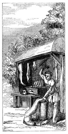 Butcher's Shop of the Anziques 1598, (1863). Creator: WH Wesley