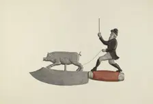 Butcher's Shop Sign, c. 1939. Creator: Laura Bilodeau