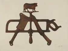 Butcher's Sign, c. 1938. Creator: Vera Van Voris