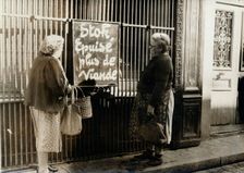 Butcher sold out of meat, Paris, 20th century. Creator: Unknown