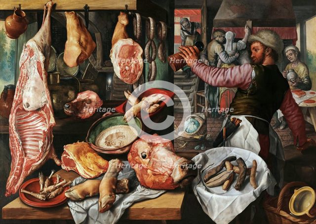 Butcher's Stall, 1568. Creator: Beuckelaer, Joachim (ca. 1533-1574).