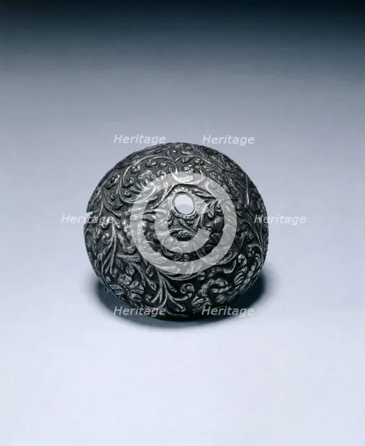 Butt-Cap from a Flintlock Pistol, c. 1650-1660. Creator: Unknown.