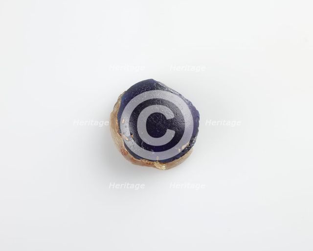 Button bead; fragmentary, Ptolemaic Dynasty or Roman Period, 305 BCE-14 CE. Creator: Unknown.