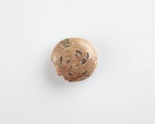 Button bead. One side fragmentary, Ptolemaic Dynasty or Roman Period, 305 BCE-14 CE. Creator: Unknown