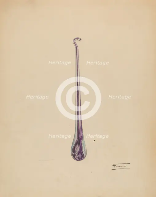 Button Hook, c. 1938. Creator: Frank Fumagalli.