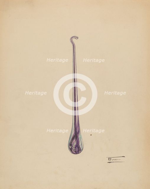 Button Hook, c. 1938. Creator: Frank Fumagalli.